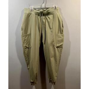 Womens Mandala Olive Scrubs, Size Large W/ Pockets Nurse Kitchen Hospital Wear